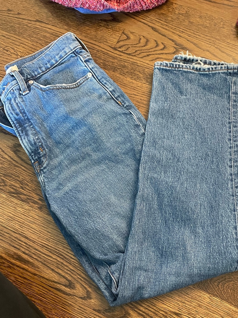 Madewell The Perfect Vintage Straight-Leg Jeans in Medium Blue Wash
